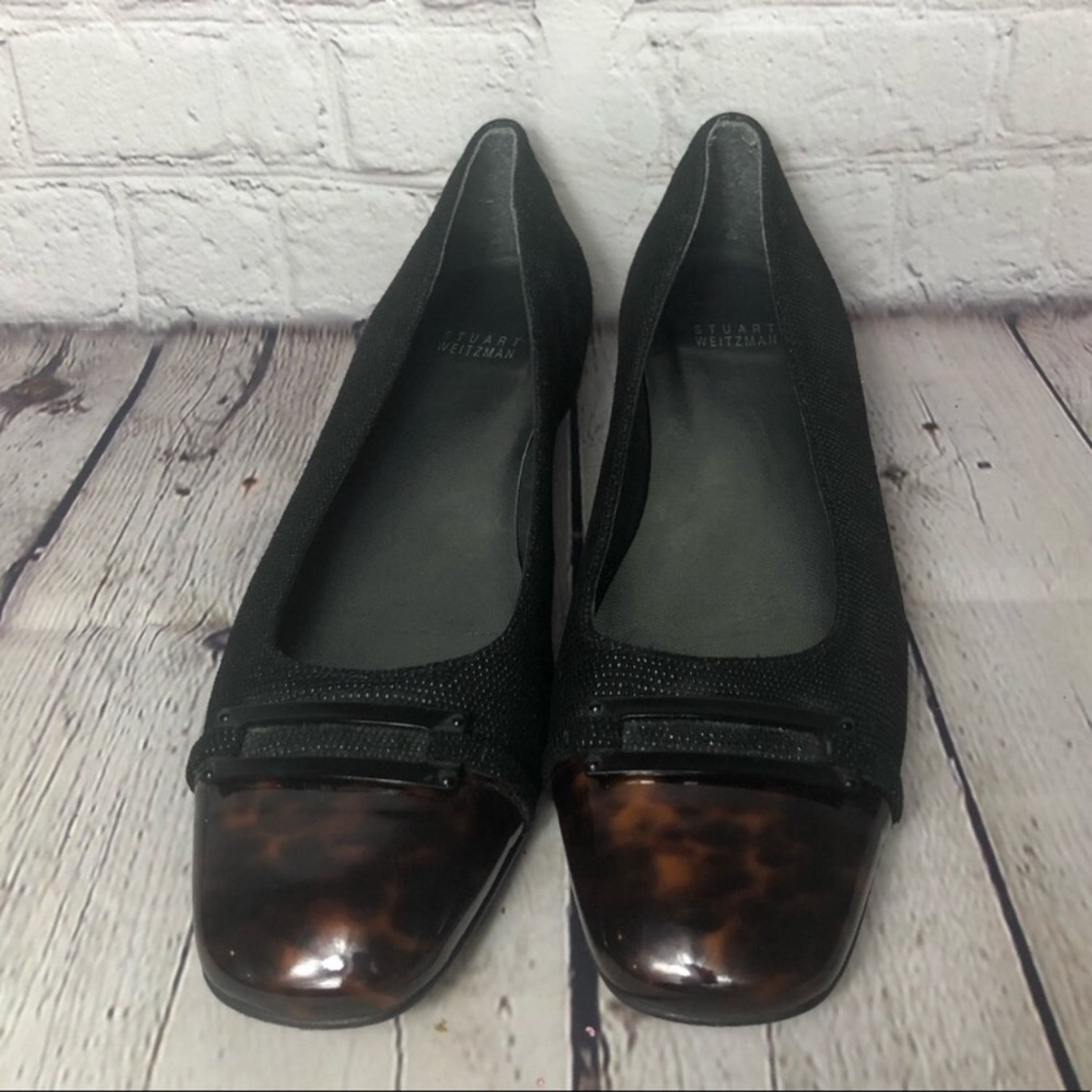 Stuart Weitzman Square Toe Tortoise Loafers